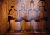 Das Allerheiligste des Tempels: Ptah, Amun-Re, Ramses II. und Re-Harachte (von links)
