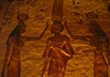 Ramses II. zwischen den Göttern Seth und Horus